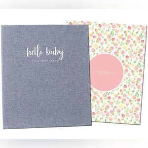 Peachly Baby Memory Book For Girls, First Year Baby Book Keepsake (020)